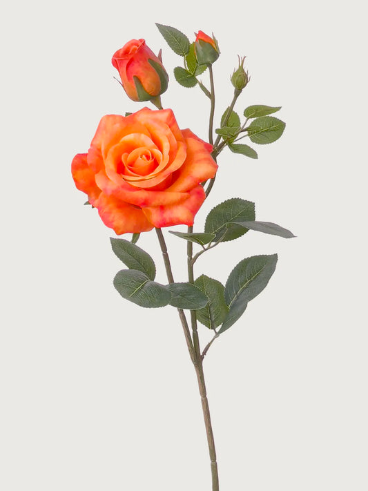 Real Touch Faux Rose, Tangerine Glow