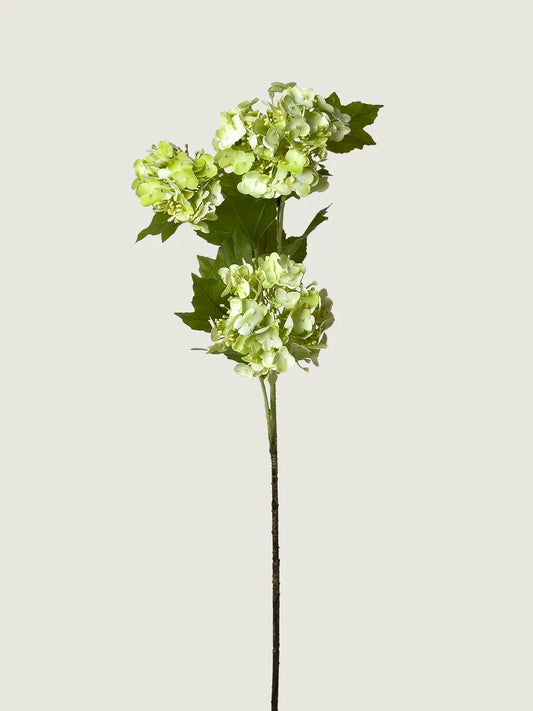 Real Touch Faux Snowball Hydrangea, Light Green