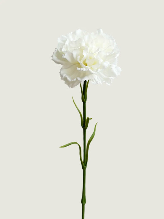 Real Touch Moisture-Retaining Faux Carnation, White